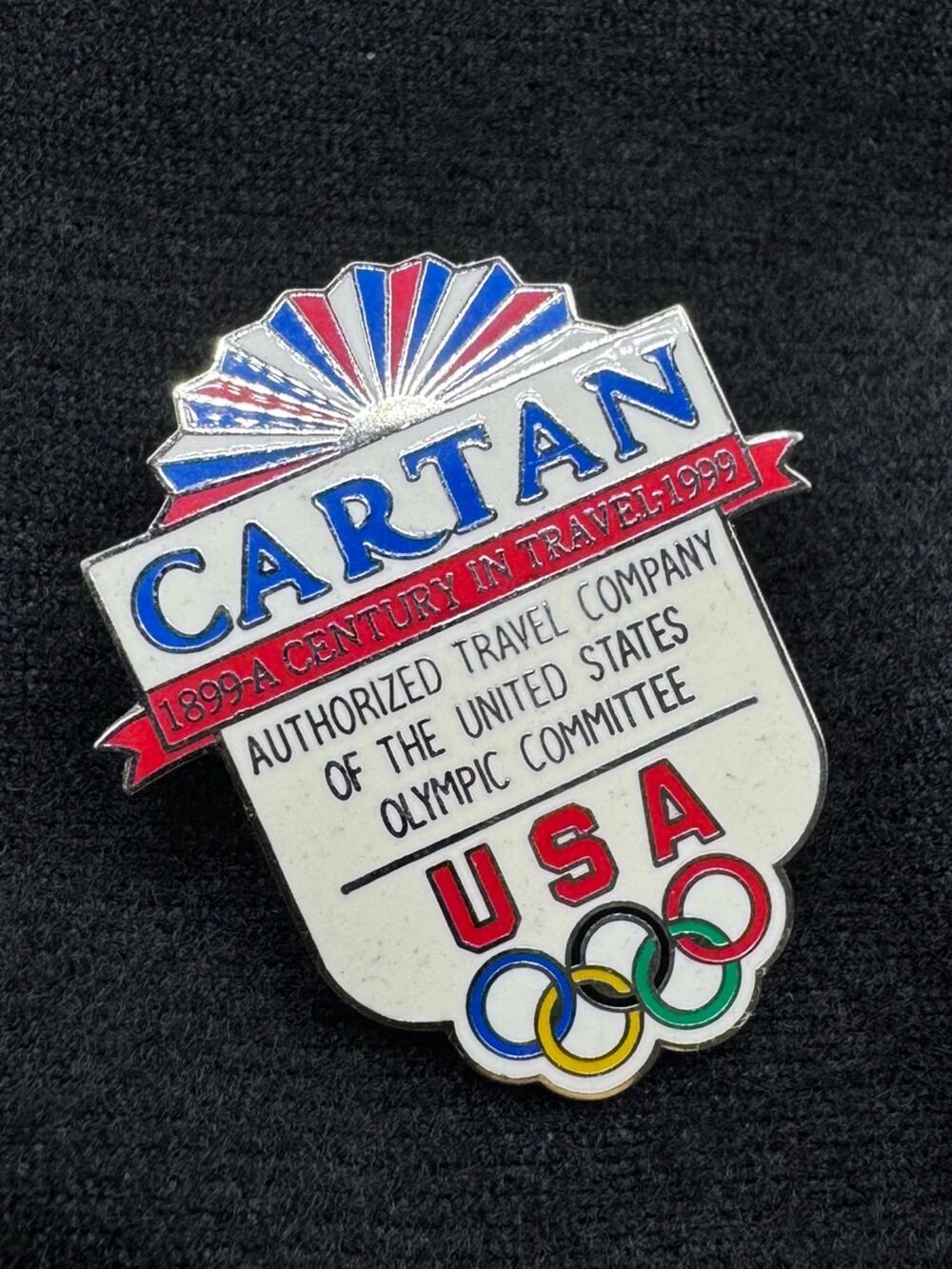 Cartan Authorized Travel Company of the United States Olympic Committee Pin